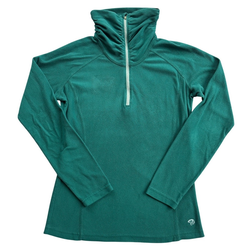 Mountain Hardwear Fleece Pullover Women Size S Green Quarter Zip Excellent